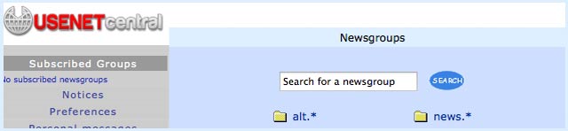 UsenetCENTRAL web newsreader