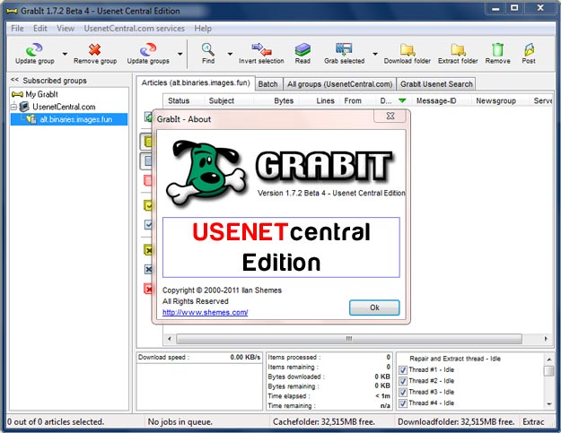 GrabIt Usenet Central Edition